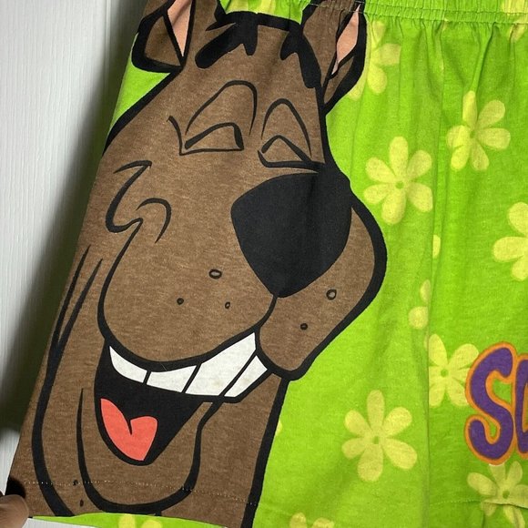 VTG 90s Scooby Doo Unisex Adults Graphic Shorts SINGLE STITCH NEON YELLOW MEDIUM - Picture 3 of 12